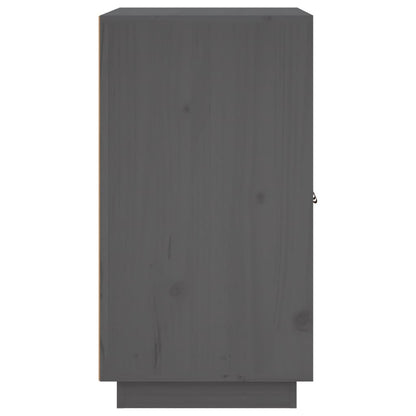 Credenza Grigia 65,5x40x75 cm in Legno Massello di Pino - homemem39