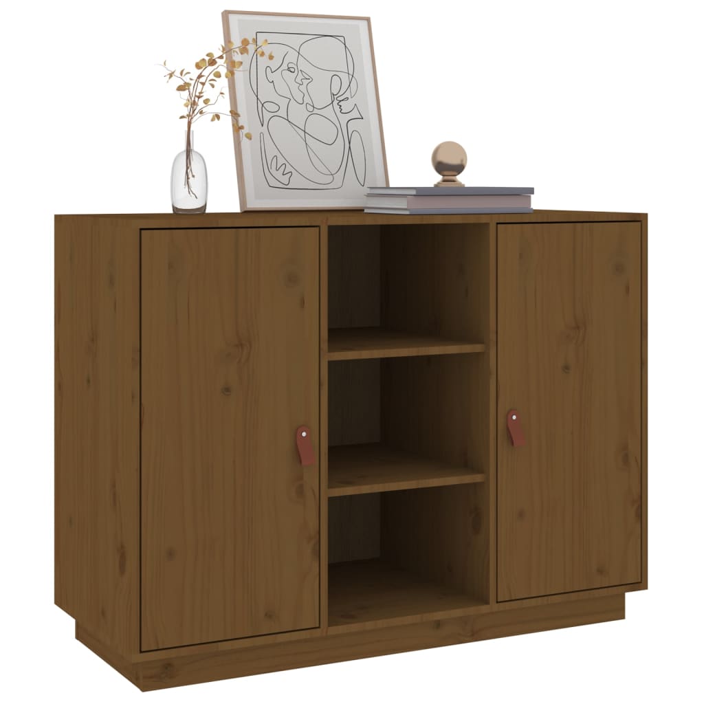 Credenza ambra 100x40x75 cm in Legno Massello di Pino - homemem39