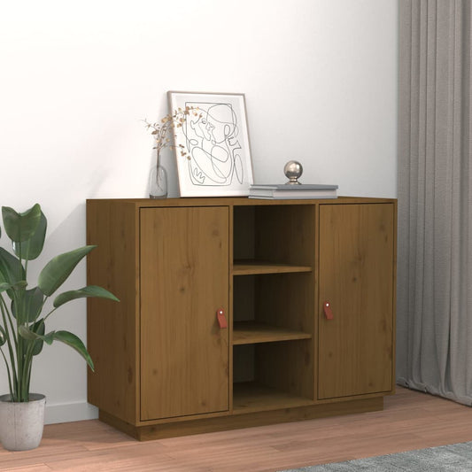 Credenza ambra 100x40x75 cm in Legno Massello di Pino - homemem39