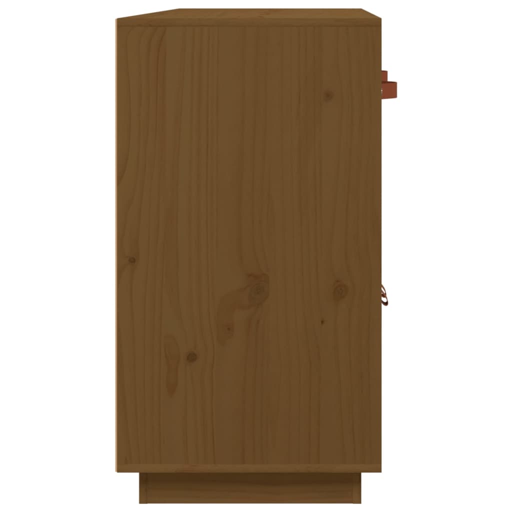 Credenza Marrone Ambra 98,5x40x75 cm in Legno Massello di Pino - homemem39