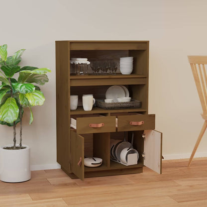 Credenza ambra 67x40x108,5 cm in Legno Massello di Pino - homemem39