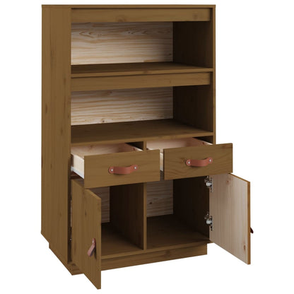Credenza ambra 67x40x108,5 cm in Legno Massello di Pino - homemem39