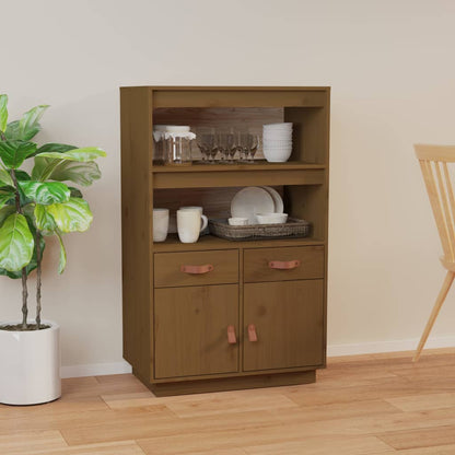 Credenza ambra 67x40x108,5 cm in Legno Massello di Pino - homemem39