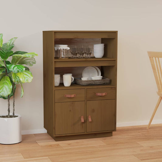 Credenza ambra 67x40x108,5 cm in Legno Massello di Pino - homemem39