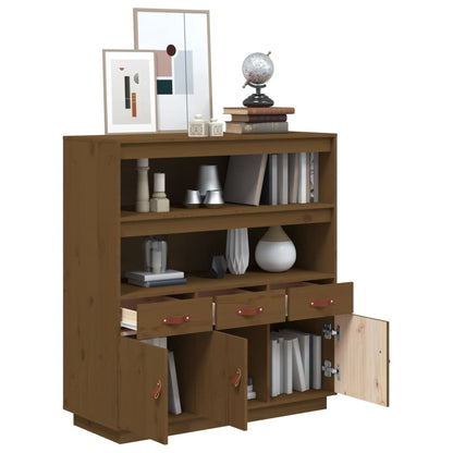 Credenza ambra 100x40x108,5 cm in Legno Massello di Pino - homemem39