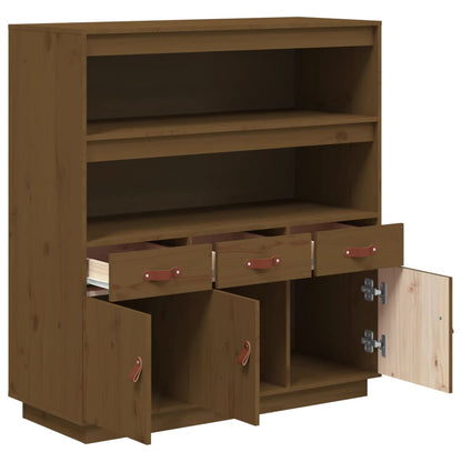 Credenza ambra 100x40x108,5 cm in Legno Massello di Pino - homemem39