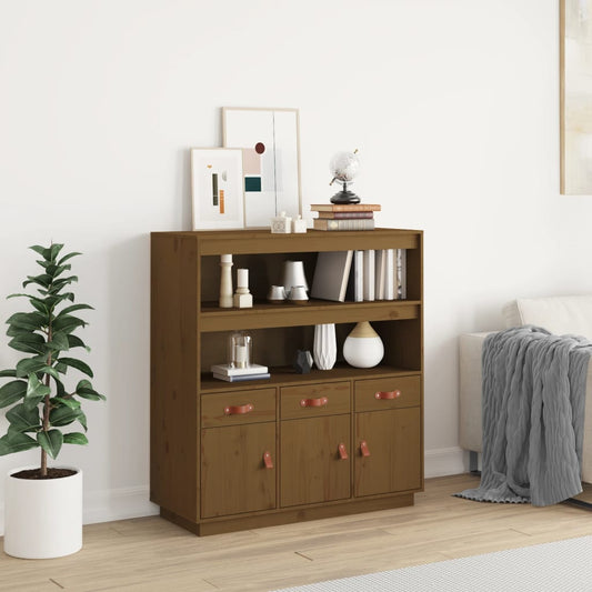 Credenza ambra 100x40x108,5 cm in Legno Massello di Pino - homemem39