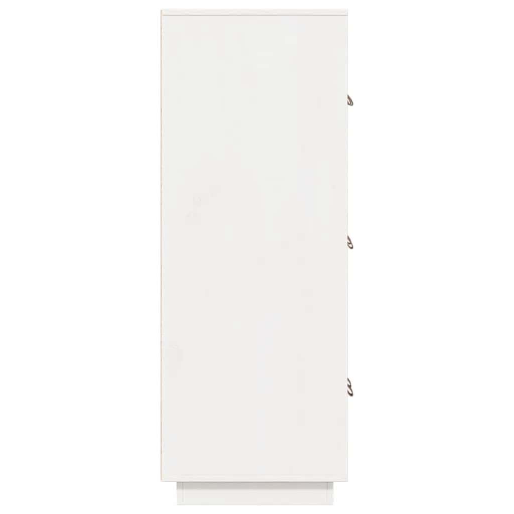 Credenza Bianca 67x40x108,5 cm in Legno Massello di Pino - homemem39