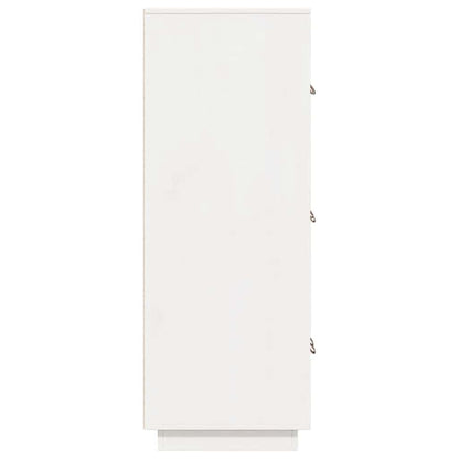 Credenza Bianca 67x40x108,5 cm in Legno Massello di Pino - homemem39