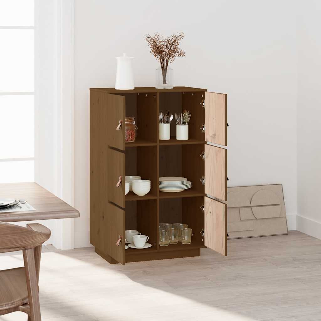 Credenza ambra 67x40x108,5 cm in Legno Massello di Pino - homemem39