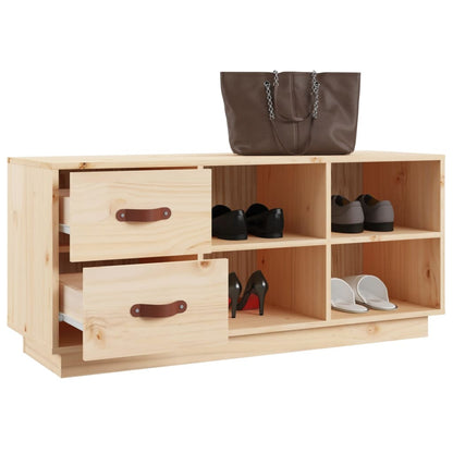 Scarpiera 100x34x45 cm in Legno Massello di Pino - homemem39