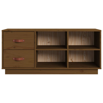 Scarpiera Ambrata 100x34x45 cm in Legno Massello di Pino - homemem39
