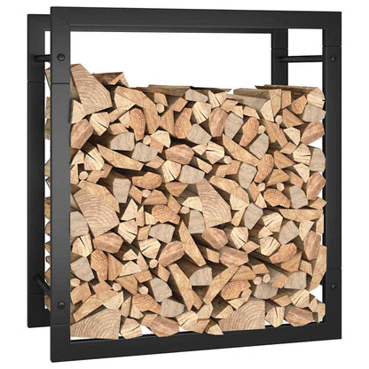 Portalegna Nero Opaco 50x28x56 cm in Acciaio - homemem39
