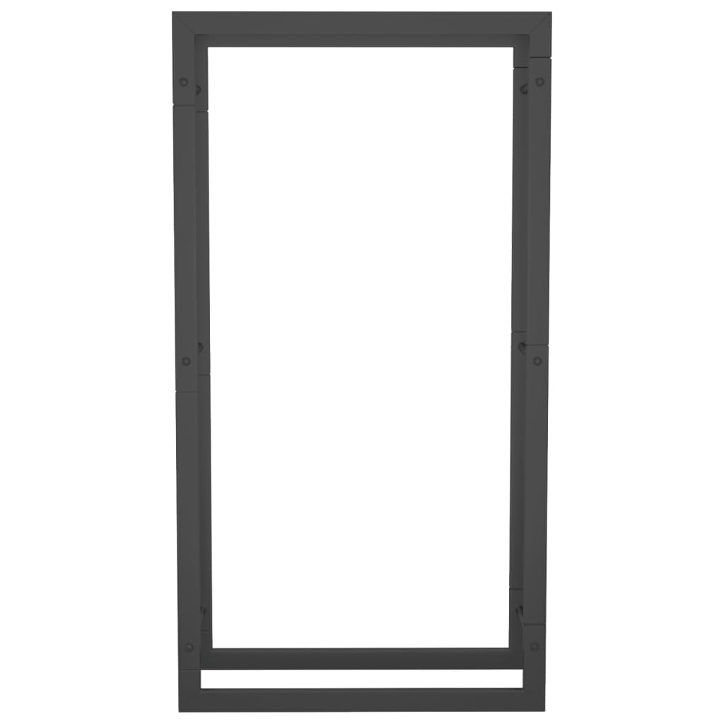 Portalegna Nero Opaco 50x28x94 cm Acciaio - homemem39