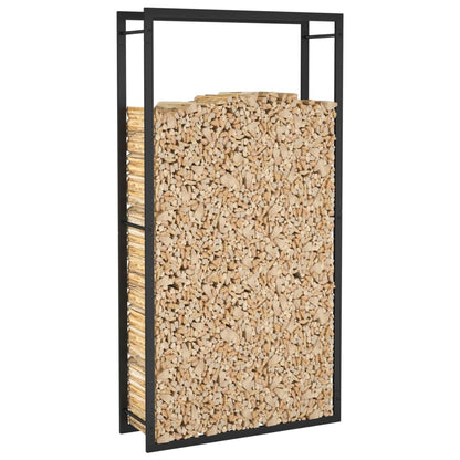 Portalegna Nero Opaco 80x28x154 cm in Acciaio - homemem39