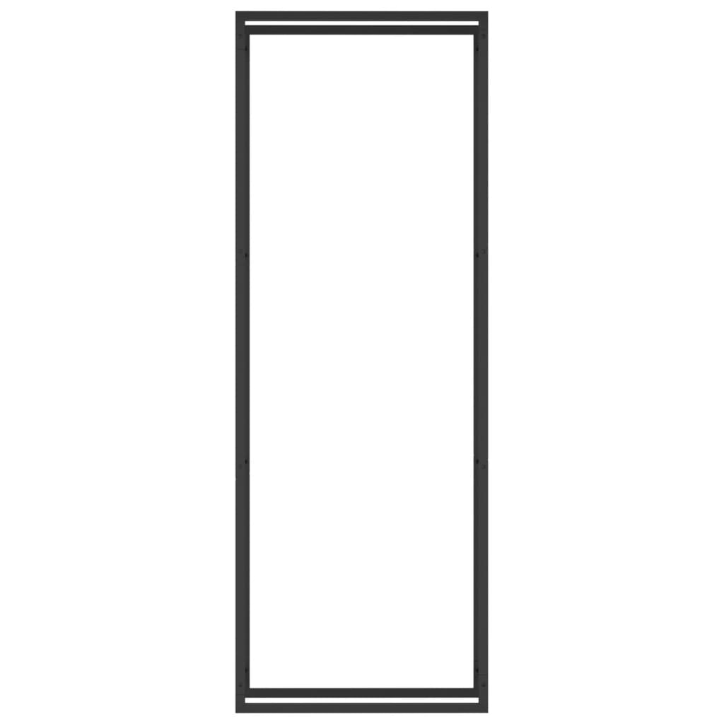 Portalegna Nero Opaco 80x28x222 cm in Acciaio - homemem39