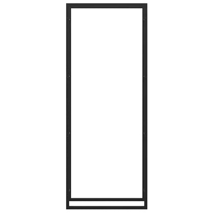 Portalegna Nero Opaco 80x28x222 cm Acciaio