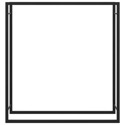 Portalegna Nero Opaco 110x28x116 cm in Acciaio