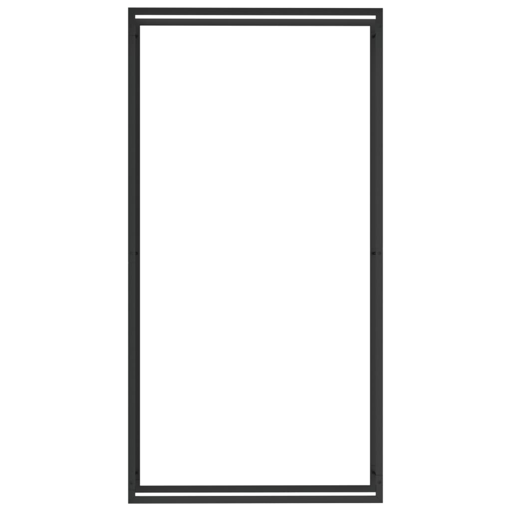 Portalegna Nero Opaco 110x28x214 cm in Acciaio - homemem39