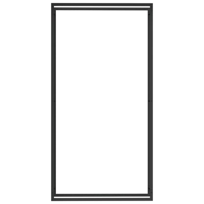 Portalegna Nero Opaco 110x28x214 cm in Acciaio - homemem39