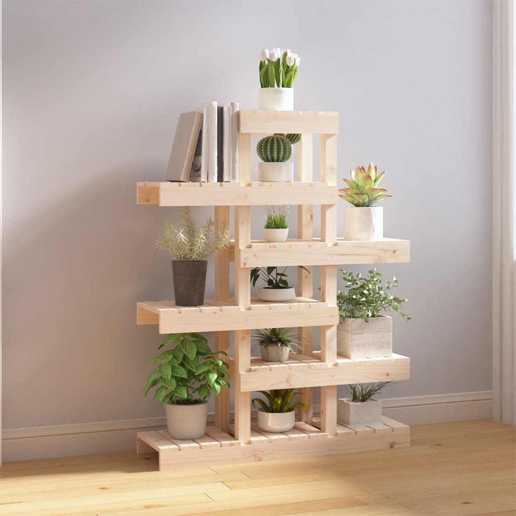 Supporto per Piante 85x25x109,5 cm in Legno Massello di Pino