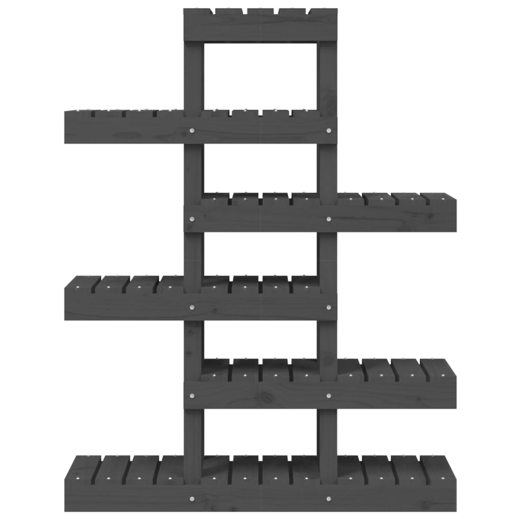 Supporto per Piante Grigio 85x25x109,5cm Legno Massello di Pino - homemem39