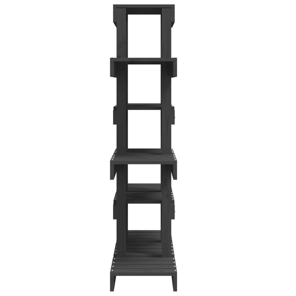 Supporto per Piante Grigio 85x25x109,5cm Legno Massello di Pino - homemem39