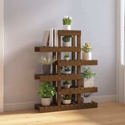 Supporto per Piante Ambra 85x25x109,5 cm Legno Massello di Pino - homemem39