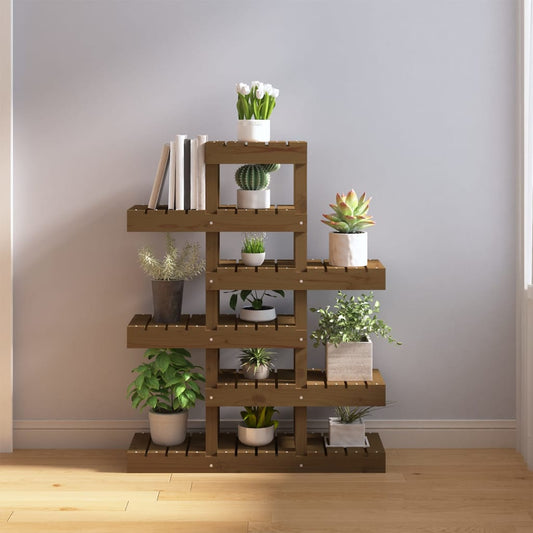 Supporto per Piante Ambra 85x25x109,5 cm Legno Massello di Pino - homemem39