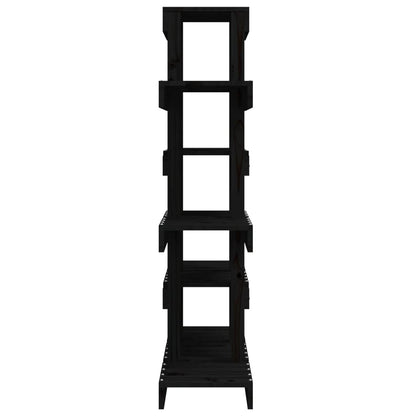 Supporto per Piante Nero 85x25x109,5 cm Legno Massello di Pino - homemem39