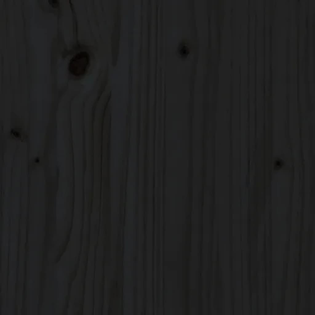 Supporto per Piante Nero 85x25x109,5 cm Legno Massello di Pino