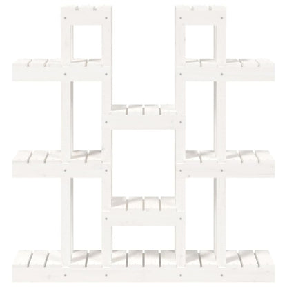 Supporto Piante Bianco 104,5x25x109,5 cm Legno Massello di Pino