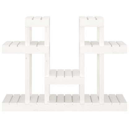 Supporto per Piante Bianco 104,5x25x77,5 cm in Massello di Pino