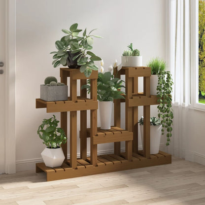 Supporto per Piante Ambra 104,5x25x77,5 cm Legno Massello Pino