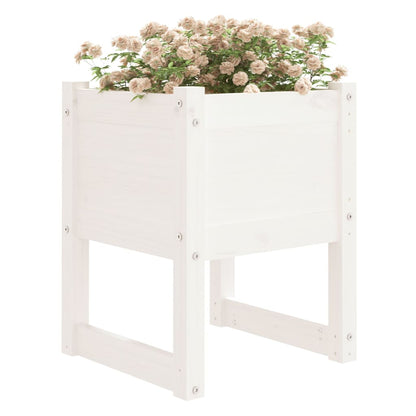 Fioriera Bianca 40x40x52,5 cm in Legno Massello di Pino - homemem39