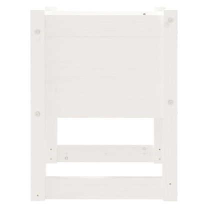 Fioriere 2 pz Bianche 40x40x52,5 cm in Legno Massello di Pino