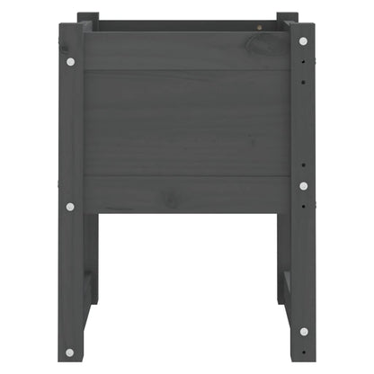 Fioriere 2 pz Grigio 40x40x52,5 cm in Legno Massello di Pino - homemem39