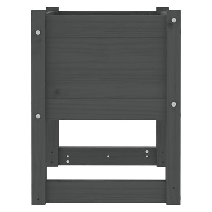 Fioriere 2 pz Grigio 40x40x52,5 cm in Legno Massello di Pino - homemem39