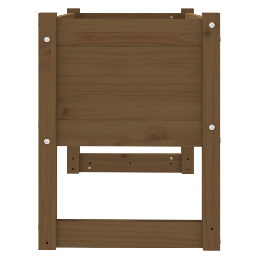 Fioriera Marrone Ambra 78x40x52 cm in Legno Massello di Pino