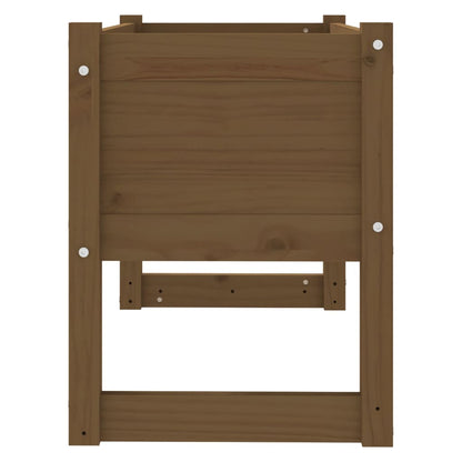 Fioriera Marrone Ambra 78x40x52 cm in Legno Massello di Pino