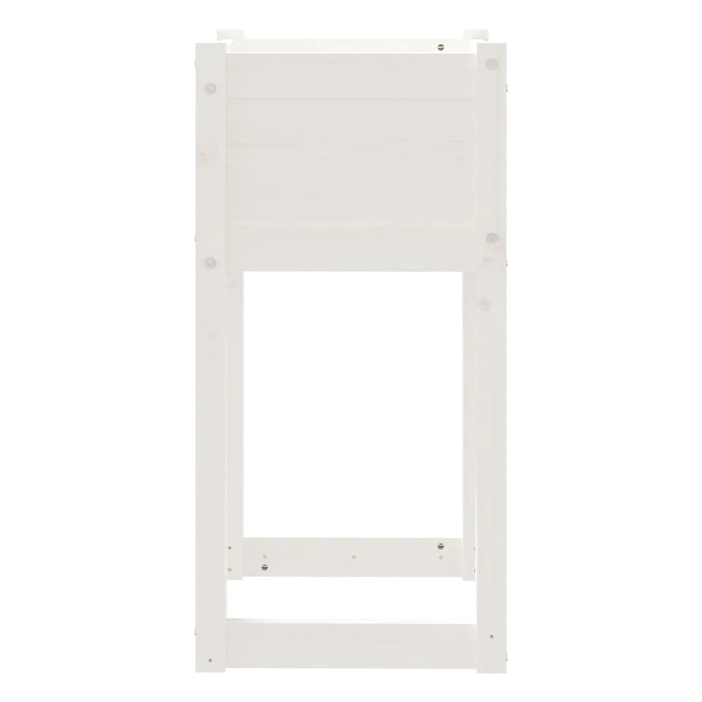 Fioriera Bianca 40x40x81 cm in Legno Massello di Pino | homemem39