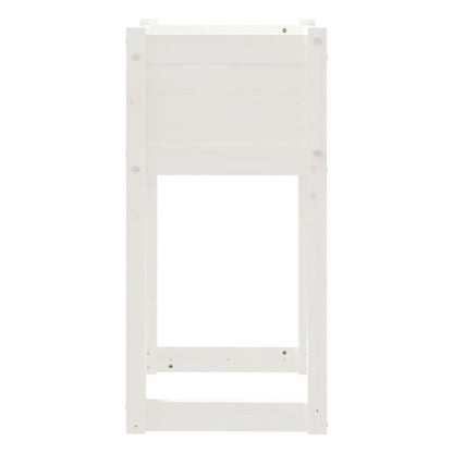 Fioriera Bianca 40x40x81 cm in Legno Massello di Pino | homemem39