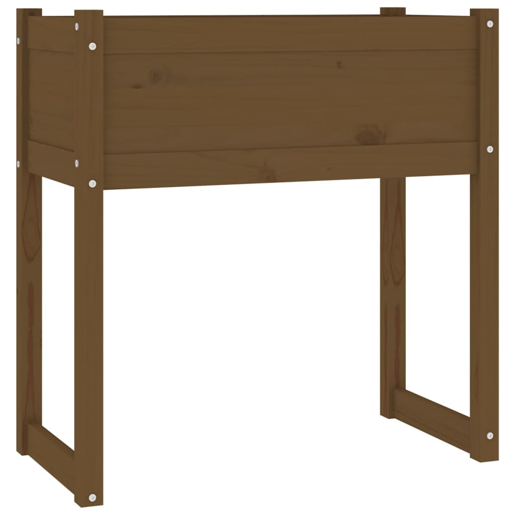 Fioriera Marrone Ambra 78x40x81 cm in Legno Massello di Pino - homemem39