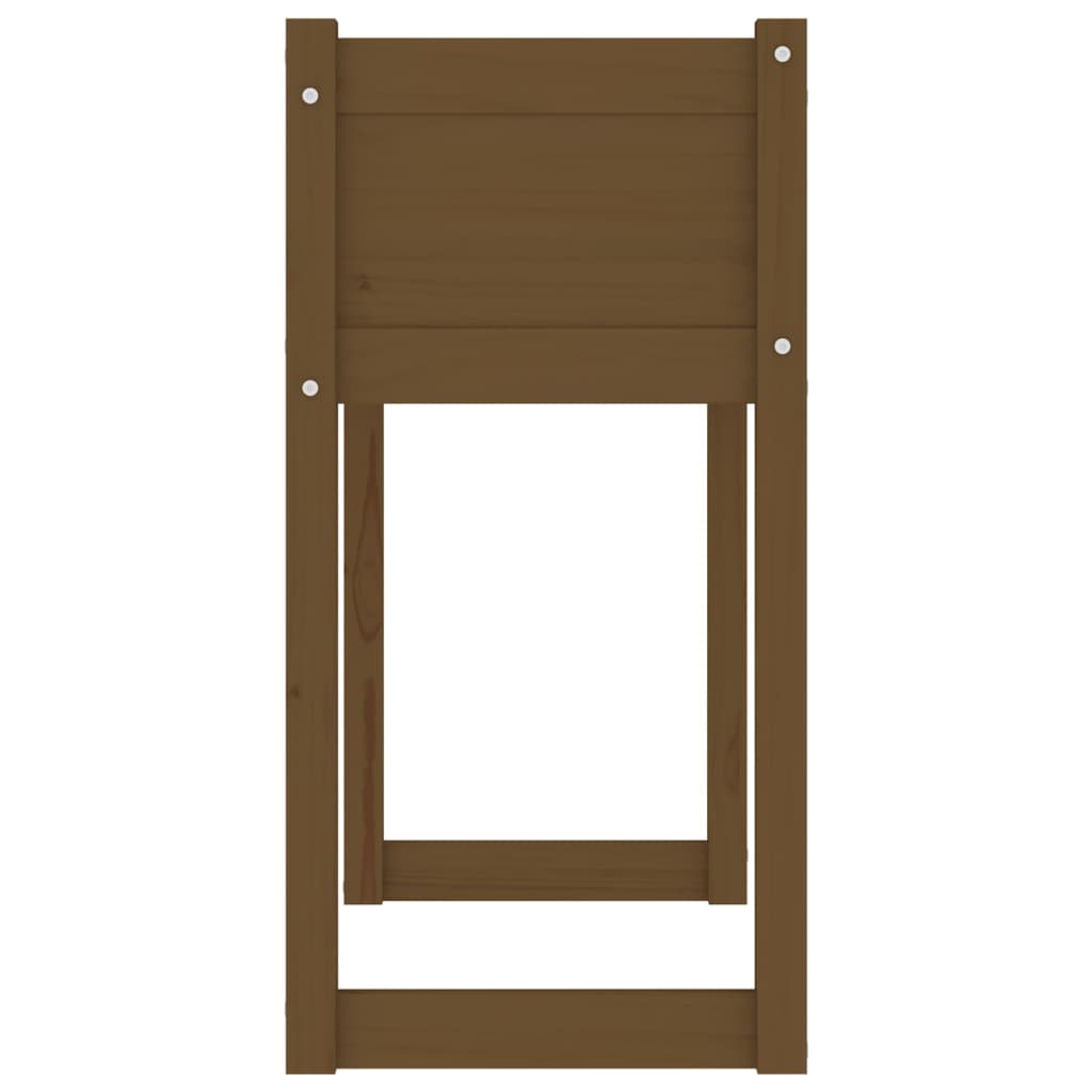 Fioriera Marrone Ambra 78x40x81 cm in Legno Massello di Pino - homemem39