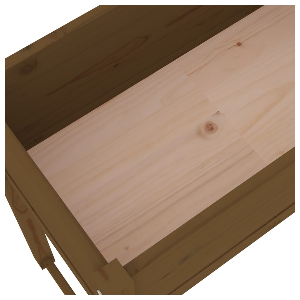 Fioriera Marrone Ambra 78x40x81 cm in Legno Massello di Pino - homemem39
