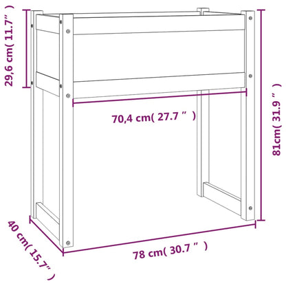 Fioriera Marrone Ambra 78x40x81 cm in Legno Massello di Pino - homemem39