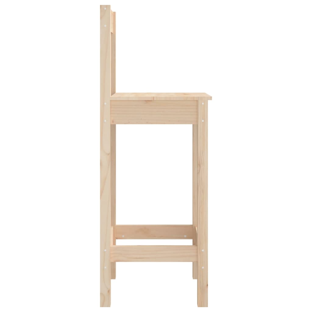 Sedie da Bar 2 pz 40x41,5x112 cm in Legno Massello di Pino | homemem39