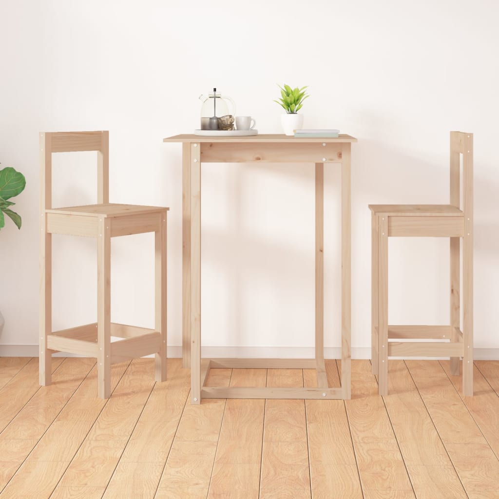 Sedie da Bar 2 pz 40x41,5x112 cm in Legno Massello di Pino | homemem39