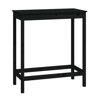 Tavolo da Bar Nero 100x50x110 cm in Legno Massello di Pino - homemem39