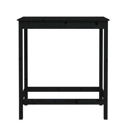 Tavolo da Bar Nero 100x50x110 cm in Legno Massello di Pino - homemem39